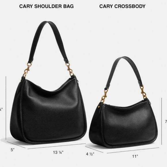 COACH Handbags - NEW COACH CARY SOFT PEBBLE LEATHER WOMENS BAG BLACK